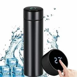Smart Temp Display Stainless Steel Water Bottle – Leak Proof Vacuum Flask (HD LCD Touch)
