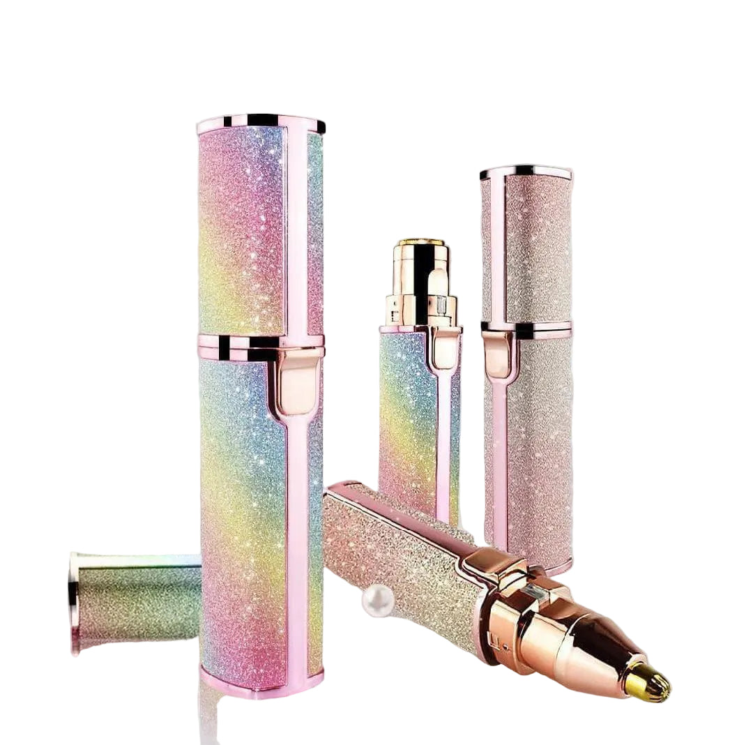 Rechargeable Women's Eyebrows Hair Trimmer with Detachable Head and Rotary Blade