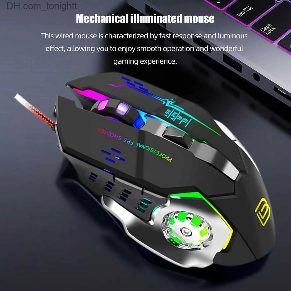 M12 RGB Optical Wired Gaming Mouse – Adjustable DPI High Precision Mouse for PC & Laptop